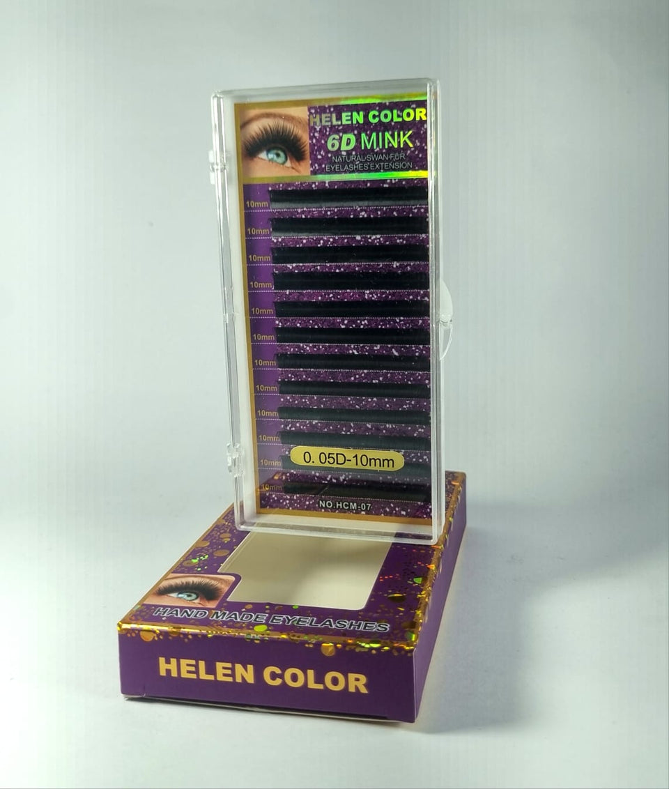 CÍLIOS HELEN COLOR 0.05D- 10mm INVILA - Tudo para unhas em gel