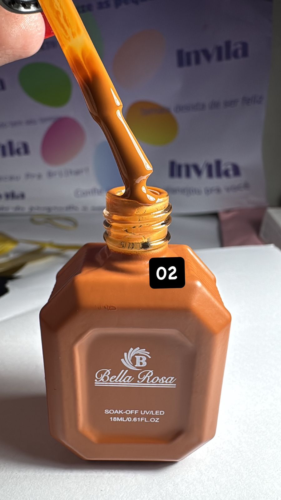 ESMALTE SOAK-OFF BELLA ROSA 18 ML- COR 002 INVILA - Tudo para unhas em gel