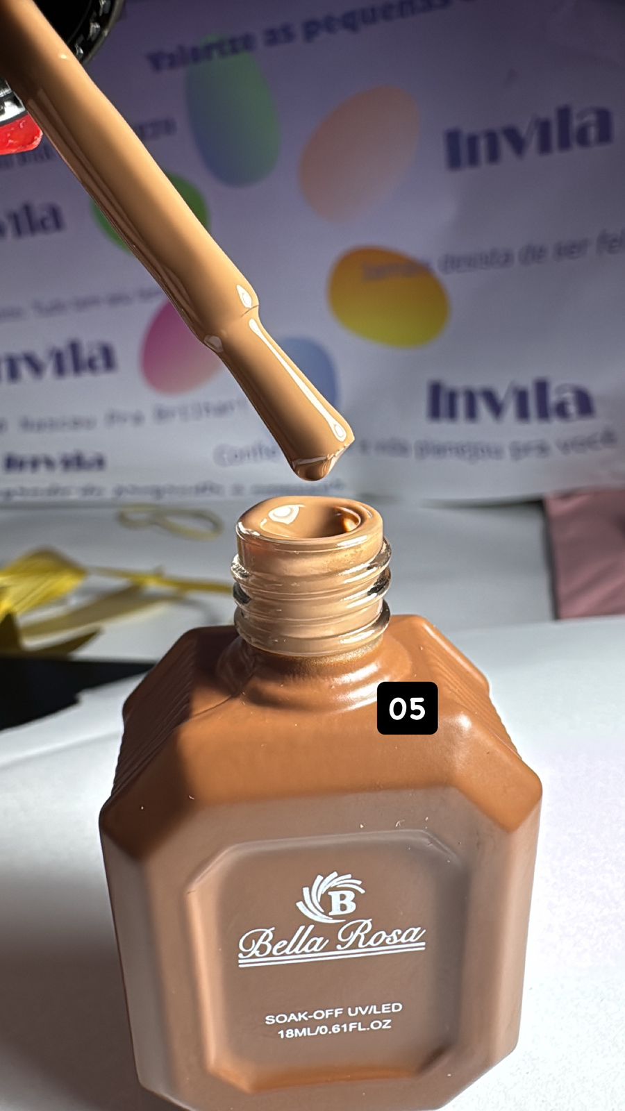 ESMALTE SOAK-OFF BELLA ROSA 18 ML- COR 005 INVILA - Tudo para unhas em gel
