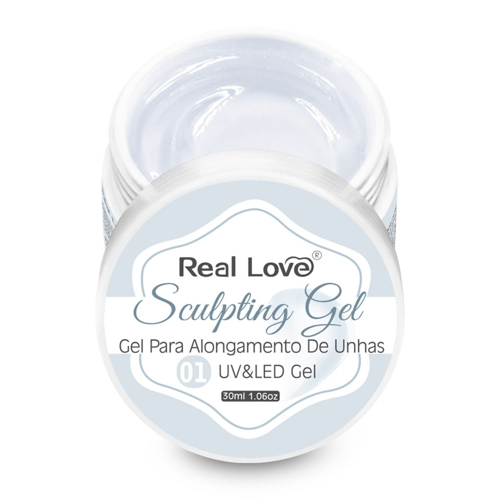 GEL DE ALONGAMENTO PARA UNHAS REAL LOVE- 30 ML- TRANSPARENTE INVILA - Tudo para unhas em gel