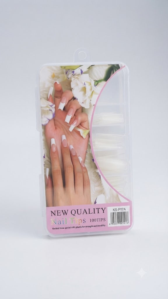 TIPS CURVATURA C TRANSPARENTES 100UNIDADES KS-P17A - NEW QUALITY