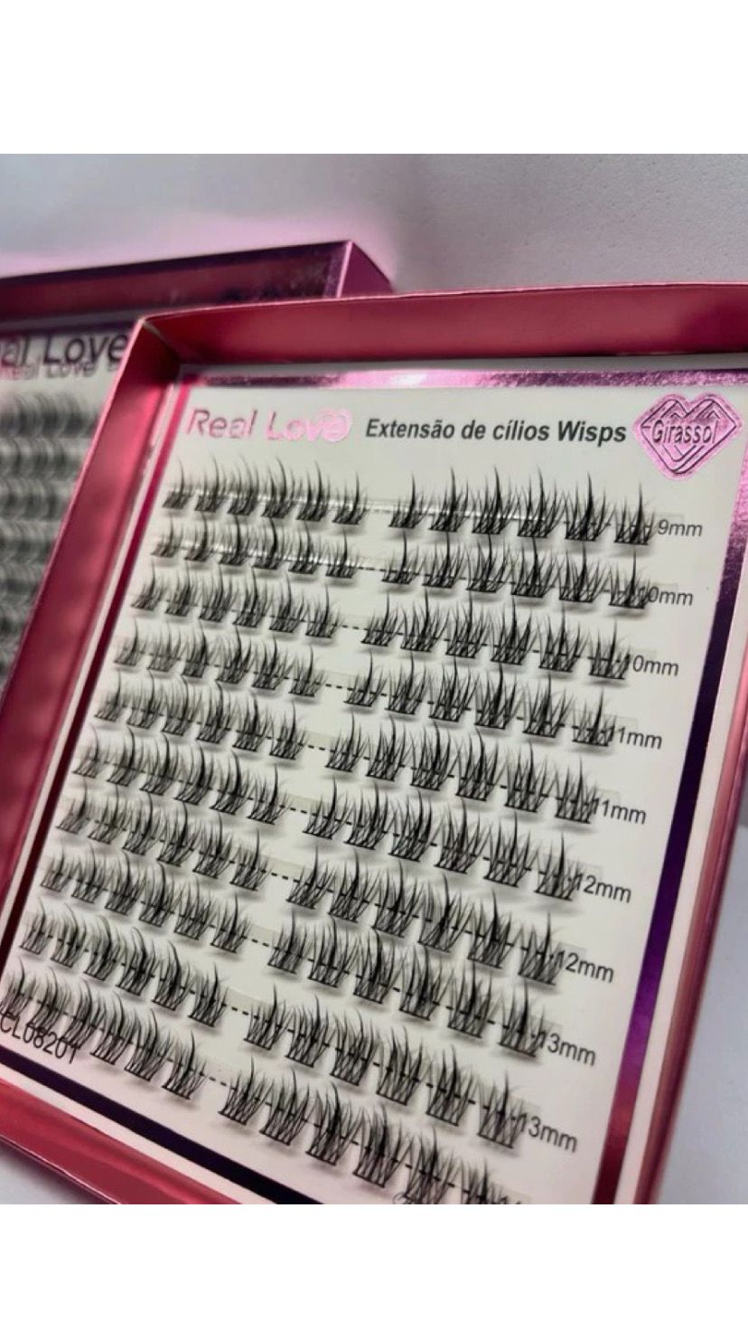 ESTENSÃO DE CILIOS REAL LOVE TD13 0.07D MIX INVILA - Tudo para unhas em gel