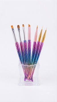 KIT PINCEL SEREIA PARA UNHAS 7UNIDADES - INVILA