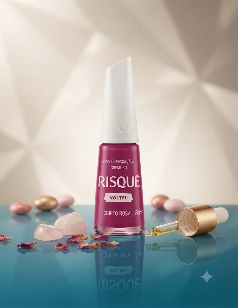 ESMALTE RISQUE 8ML CRIPTO ROSA