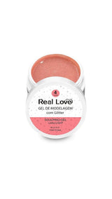 GEL COM GLITER 4 NUDE 15ML -REAL LOVE INVILA - Tudo para unhas em gel