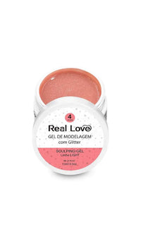 GEL COM GLITER 4 NUDE 15ML -REAL LOVE INVILA - Tudo para unhas em gel