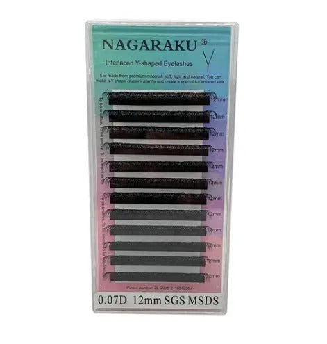 CÍLIOS NAGARAKU Y 0.07D- 12MM INVILA - Tudo para unhas em gel