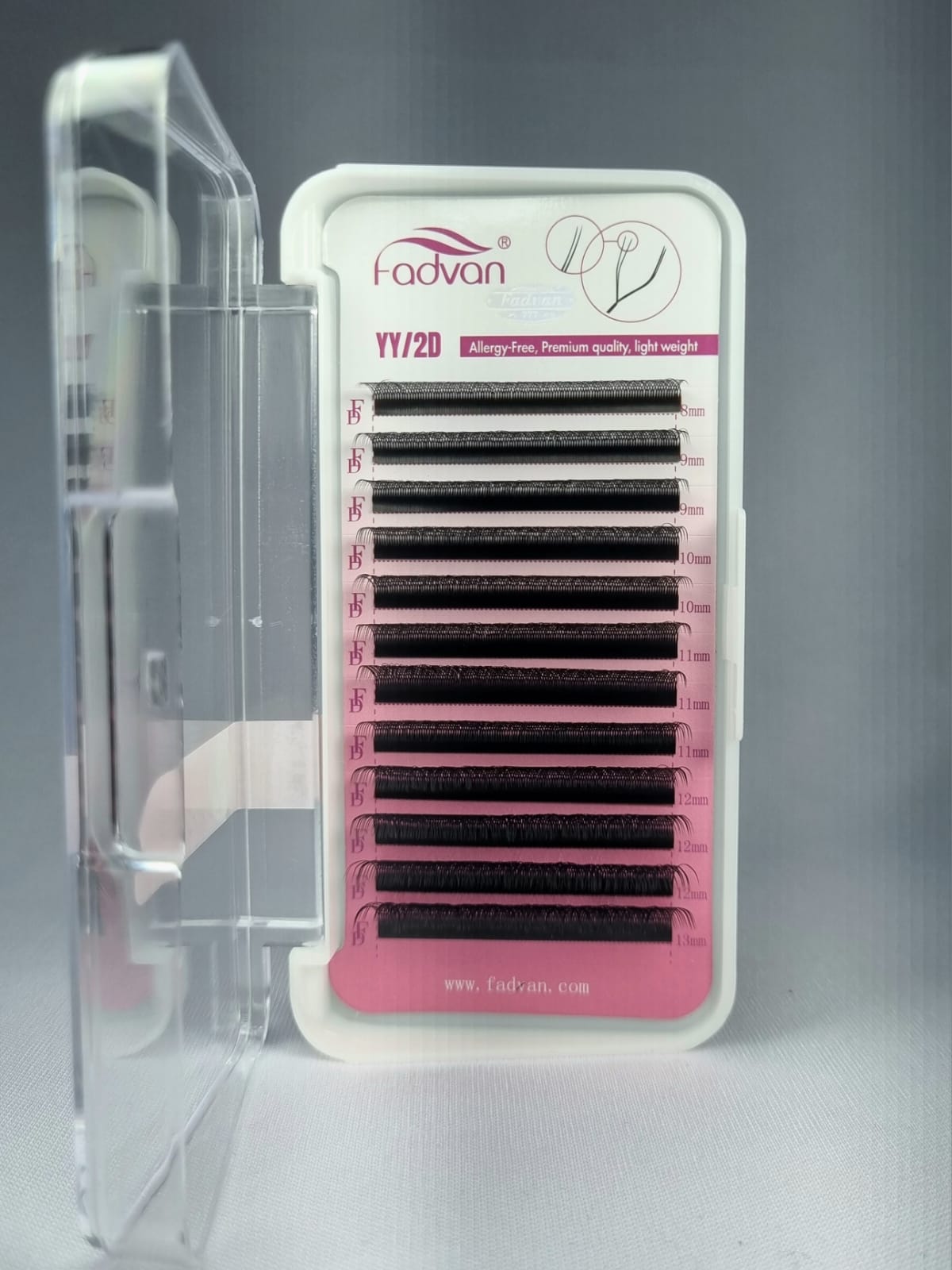 CILIOS FADVAN LASHES YY 0.07D MIX 8-13mm INVILA - Tudo para unhas em gel