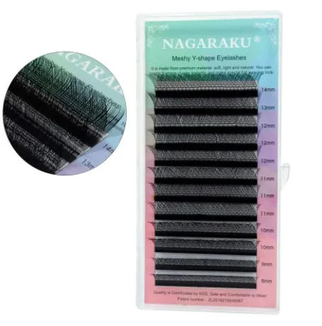 CÍLIOS NAGARAKU 0.07D Y- 14MM INVILA - Tudo para unhas em gel