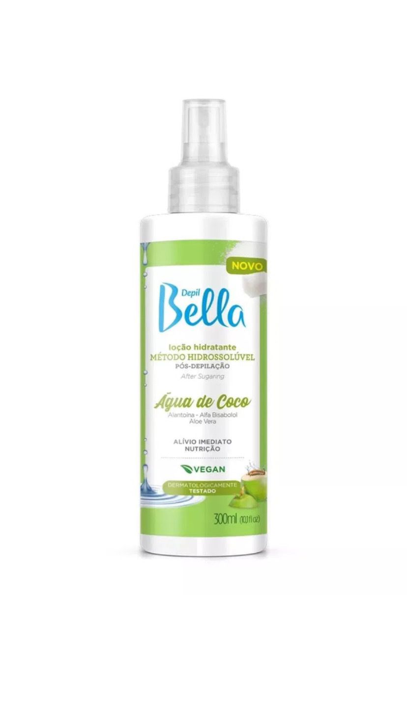 LOÇÃO HIDRATANTE MÉTODO HIDROSSOÚVEL  ÁGUA DE COCO 300ML  -DEPIL BELLA INVILA - Tudo para unhas em gel