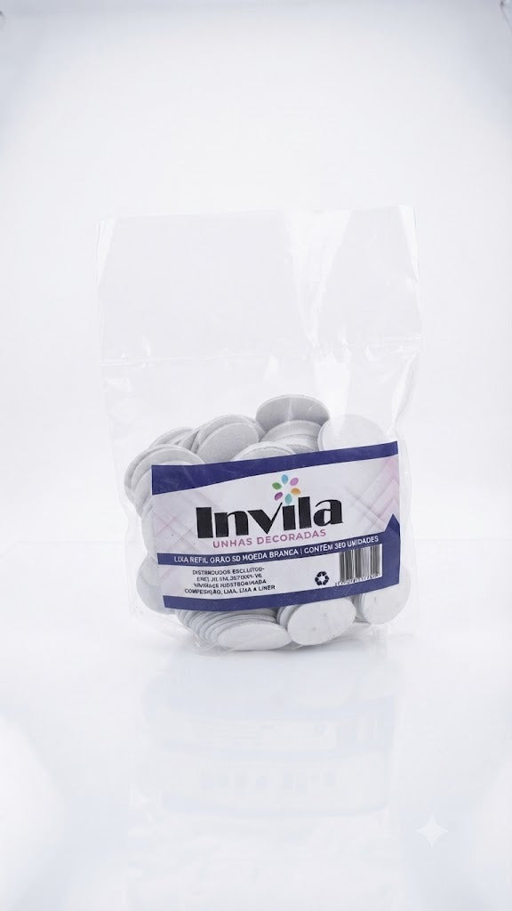 LIXA REFIL GRAO 80 MOEDAS BRANCA - INVILA