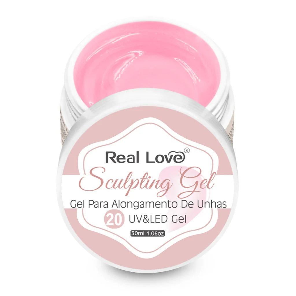 GEL DE ALONGAMENTO PARA UNHAS REAL LOVE- 30 ML- NUDE INVILA - Tudo para unhas em gel