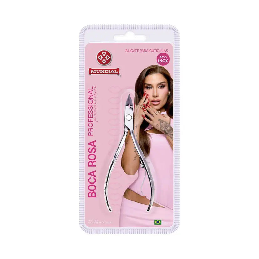 ALICATE MUNDIAL 729 BOCA ROSA ACO INOX