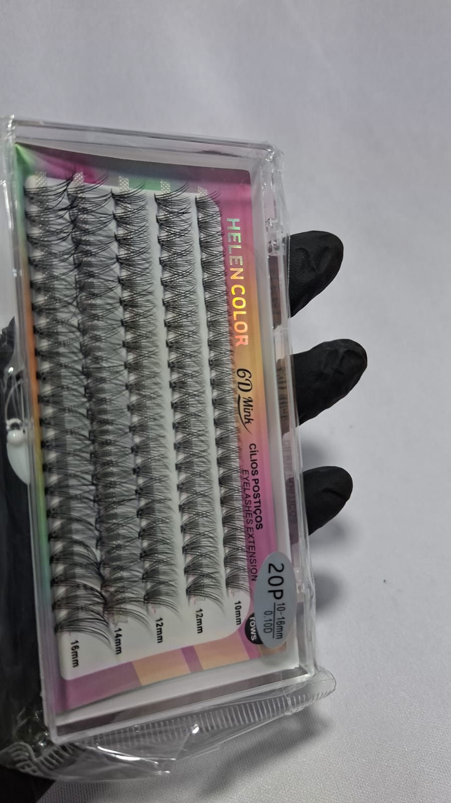 CILIOS TUFO HELEN COLOR 20P 0.10D 10-16MM INVILA - Tudo para unhas em gel