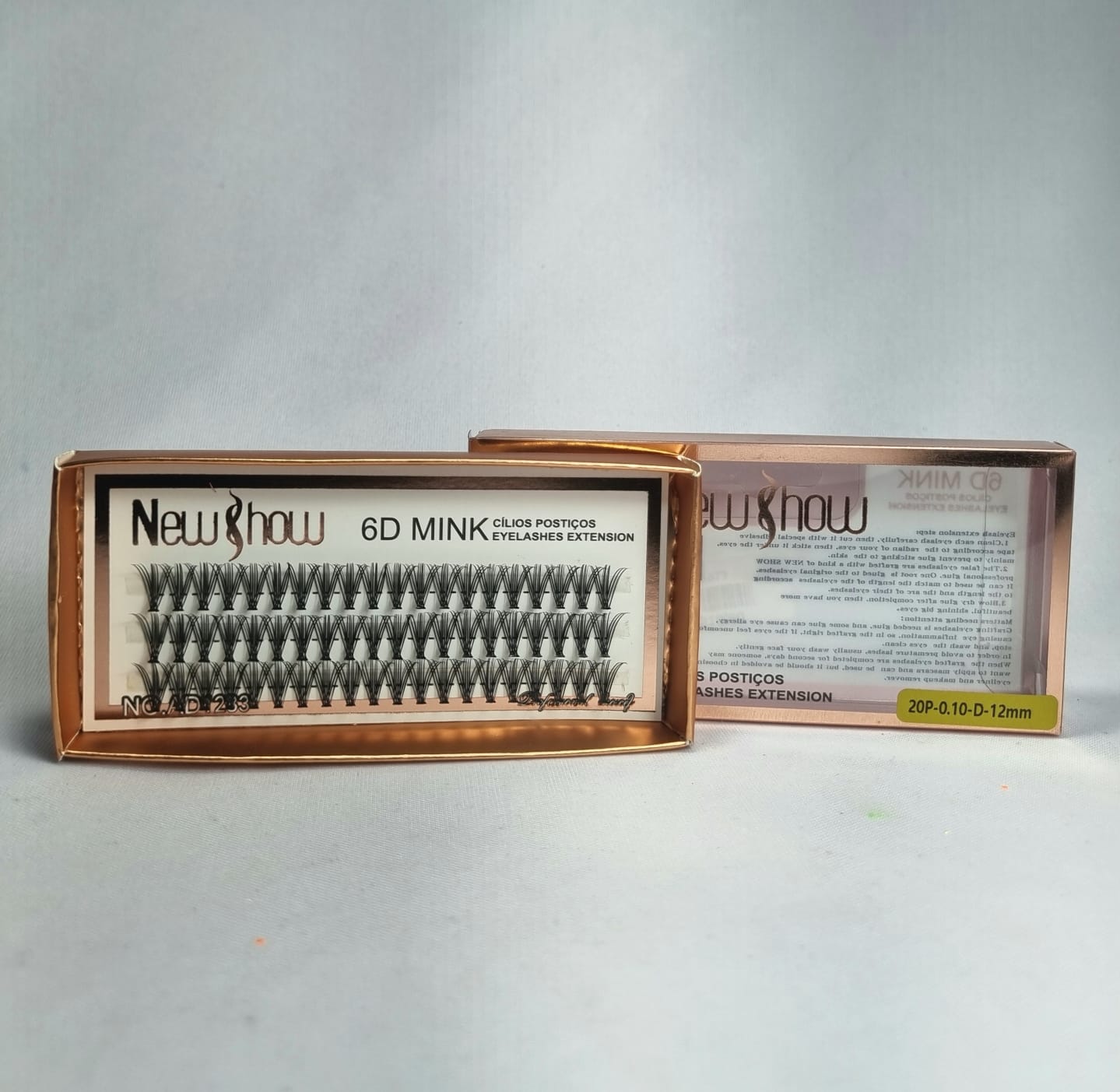 CILIOS NEW SHOW 6D MINK 20P 0.10D 12mm INVILA - Tudo para unhas em gel