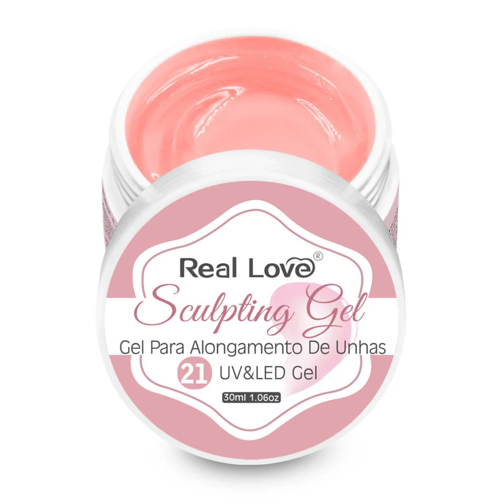 GEL DE ALONGAMENTO PARA UNHAS REAL LOVE- 30 ML- NUDE INVILA - Tudo para unhas em gel