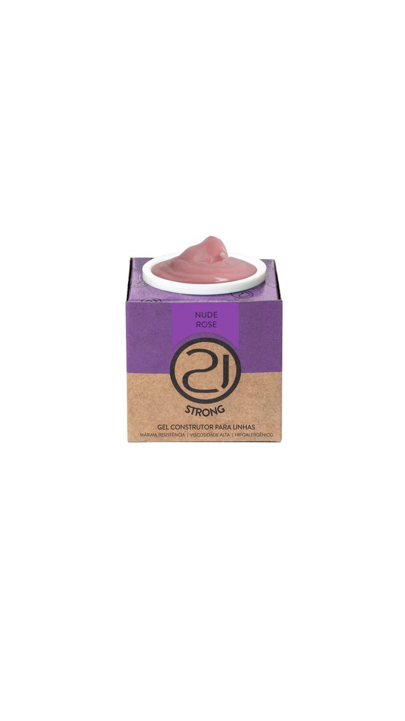 GEL NAILS 21 STRONG NUDE ROSE 16G INVILA - Tudo para unhas em gel