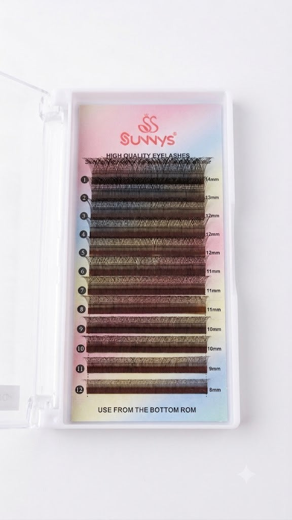 CÍLIOS MARROM Y  0.07D MIX 8–14MM - SUNNYS