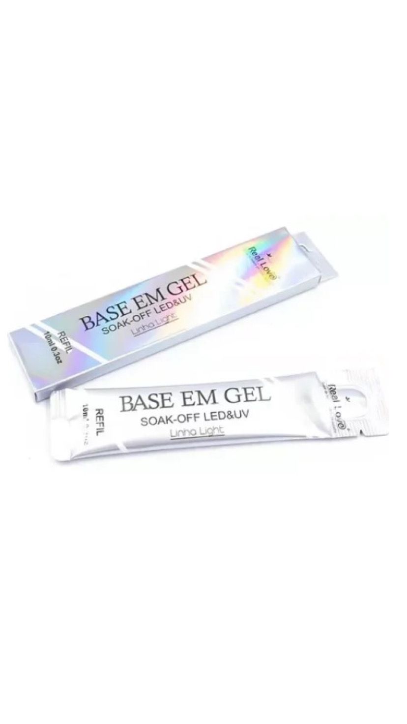 Refil Base Em Gel Linha Light 10ml Real Love INVILA - Tudo para unhas em gel