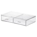CAIXA ORGANIZADORA COM 02 GAVETAS 31,5X18,5X7 CM INVILA - Tudo para unhas em gel