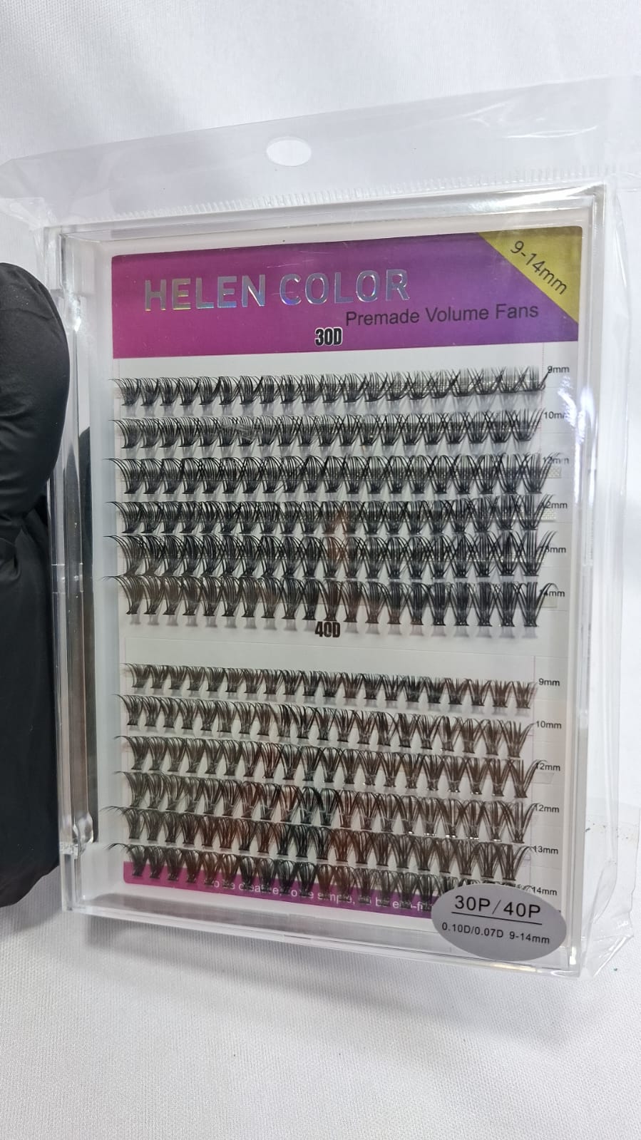 CILIOS TUFO  30P+40P 0.10D+0.07D 9-14MM - HELEN COLOR INVILA - Tudo para unhas em gel
