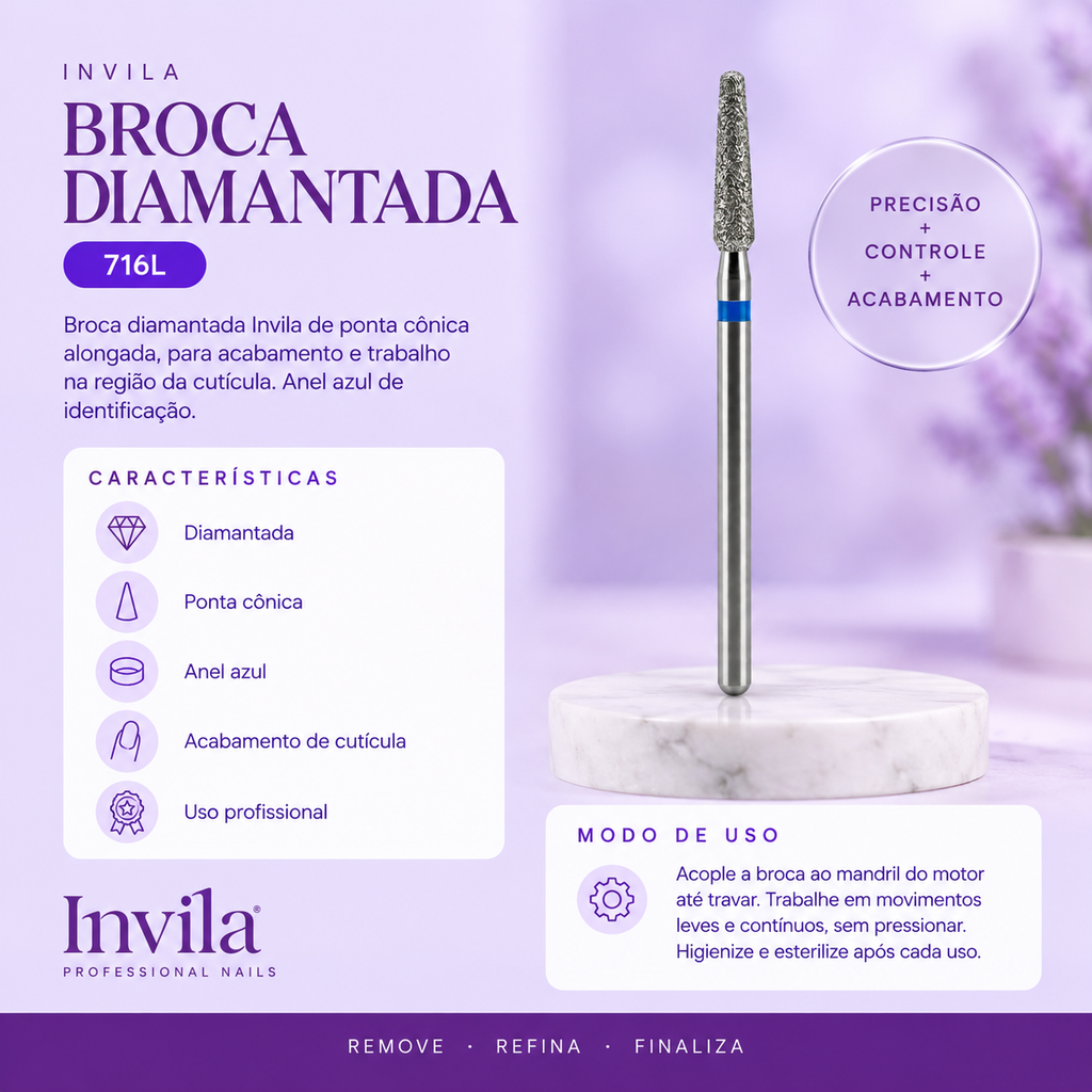 Broca Diamantada 716L Invila - beneficios do produto