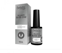 TOP COAT SELANTE SILVER STAR  GLITTER PRATA - BELTRATE 10ML INVILA - Tudo para unhas em gel