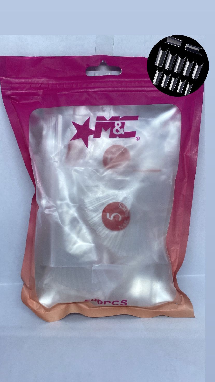 TIPS CURVATURA C M&C TRANSPARENTES   NUMERAÇÃO DIVERSAS 500UND INVILA - Tudo para unhas em gel