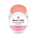 GEL REAL LOVE COM GLITER 3 PINK 15ML INVILA - Tudo para unhas em gel