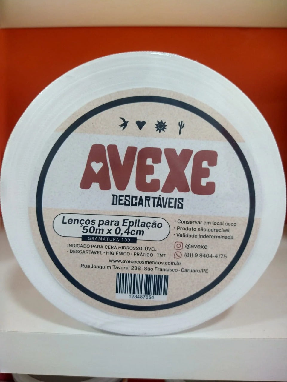 LENÇO EPILAÇÃO 50m x 4cm- AVEXE INVILA - Tudo para unhas em gel