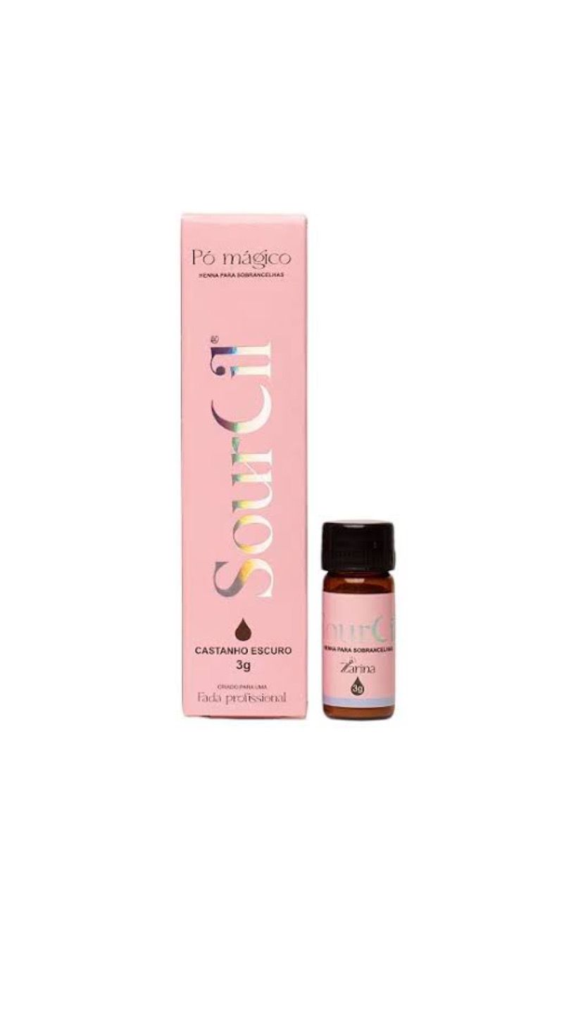 PO MAGICO CASTANHO ESCURO SOURCIL 3g INVILA - Tudo para unhas em gel