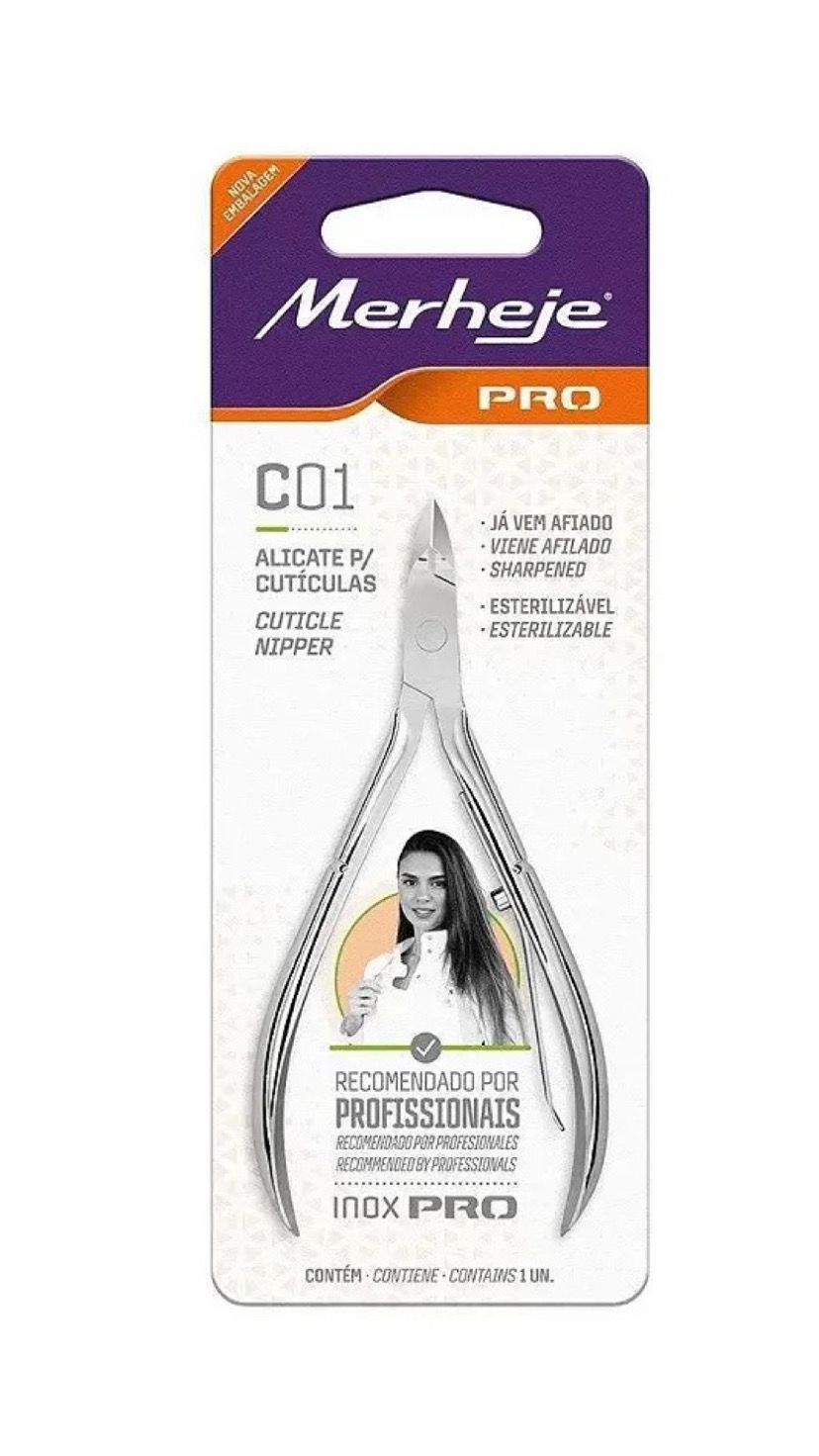 ALICATE DE CUTÍCULA -  MERHEJE PRO INVILA - Tudo para unhas em gel
