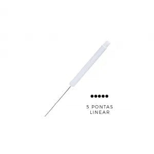 AGULHA 5 PONTAS LINEAR DERMOMAG 1und INVILA - Tudo para unhas em gel