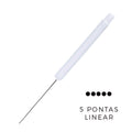 CAIXA DE AGULHA 5 PONTAS LINEAR ROSCA DERMOMAG 10und INVILA - Tudo para unhas em gel