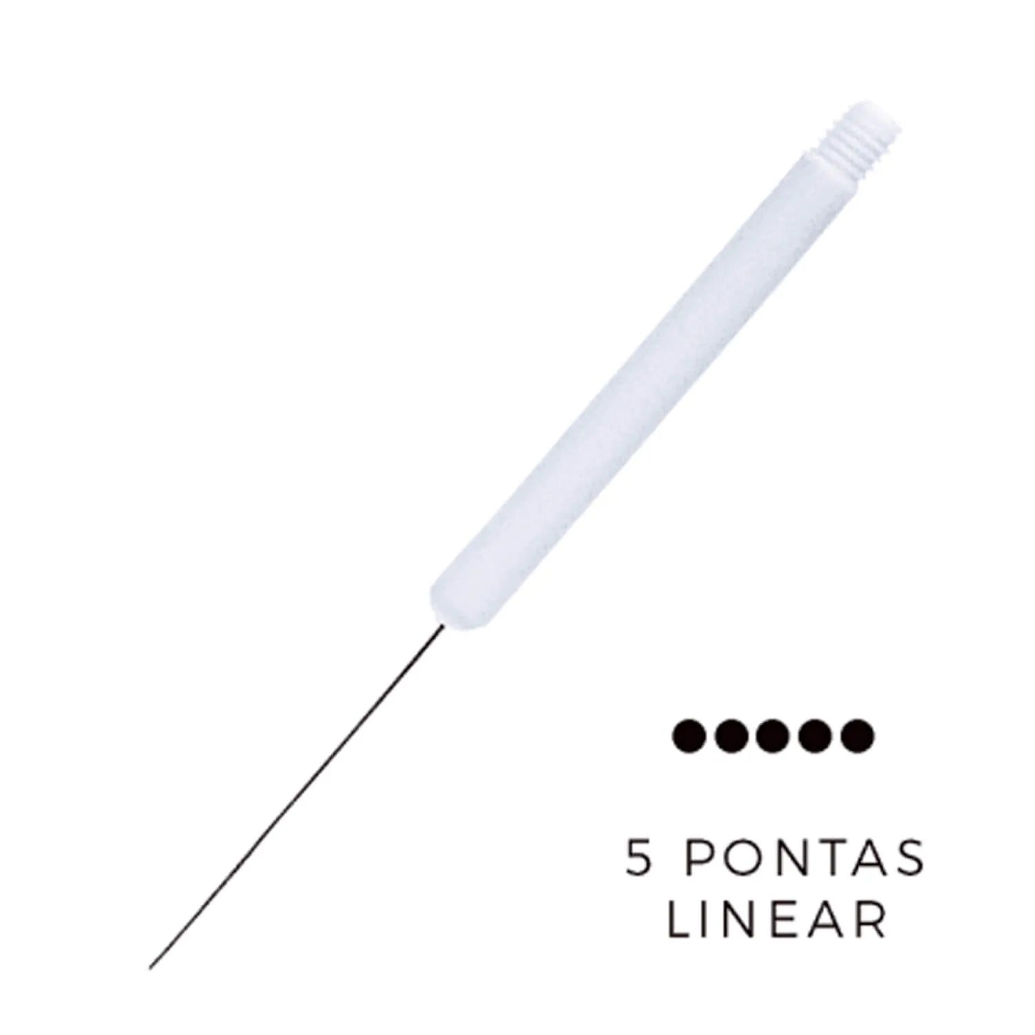 CAIXA DE AGULHA 5 PONTAS LINEAR ROSCA DERMOMAG 10und INVILA - Tudo para unhas em gel
