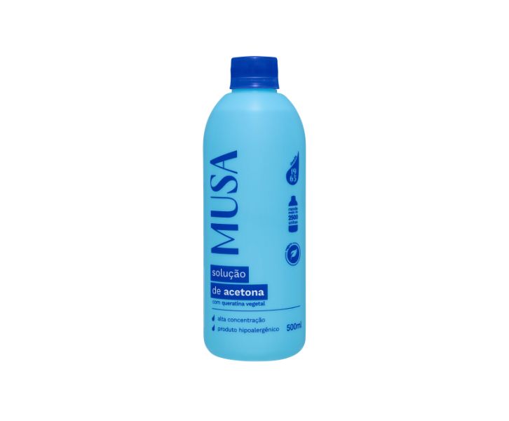 SOLUÇÃO DE ACETONA MUSA- 500ML INVILA - Tudo para unhas em gel