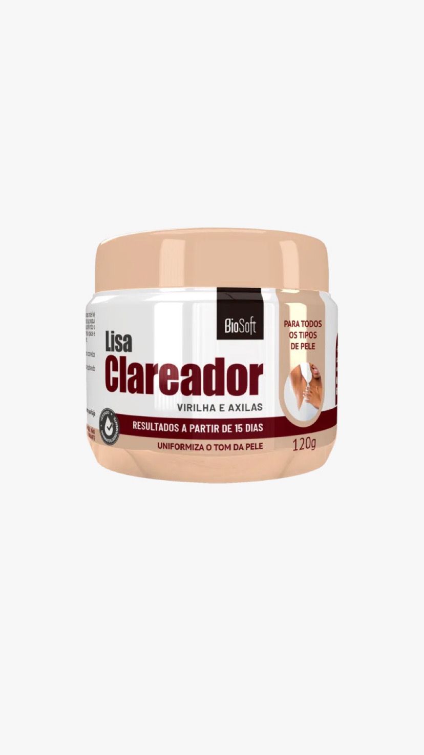 CREME  LISA CLAREADOR 120G  -BIOSOFT INVILA - Tudo para unhas em gel