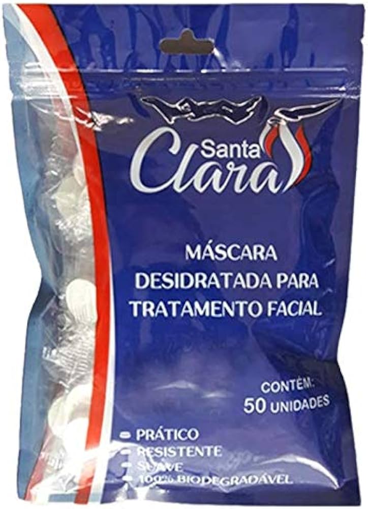 MÁSCARA DESIDRATADA FACIAL  50UND -SANTA CLARA INVILA - Tudo para unhas em gel