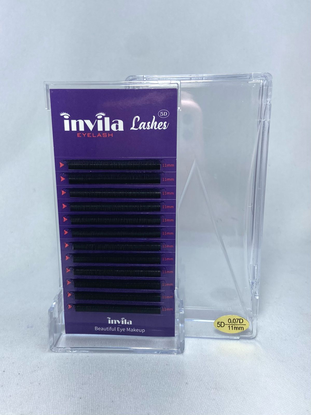 CÍLIOS 5D 0.07D INVILA- 11mm INVILA - Tudo para unhas em gel