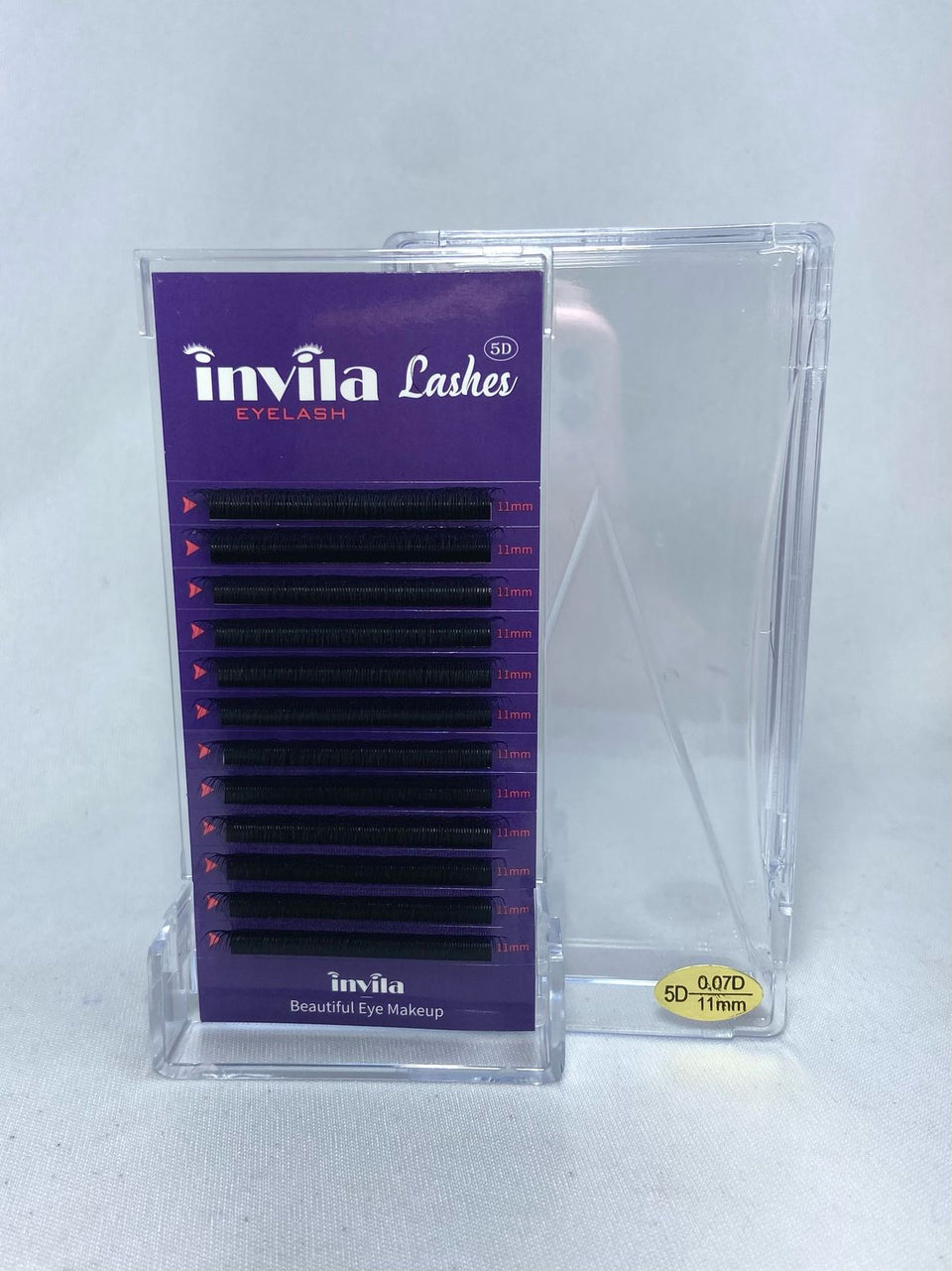 CÍLIOS 5D 0.07D INVILA- 11mm INVILA - Tudo para unhas em gel