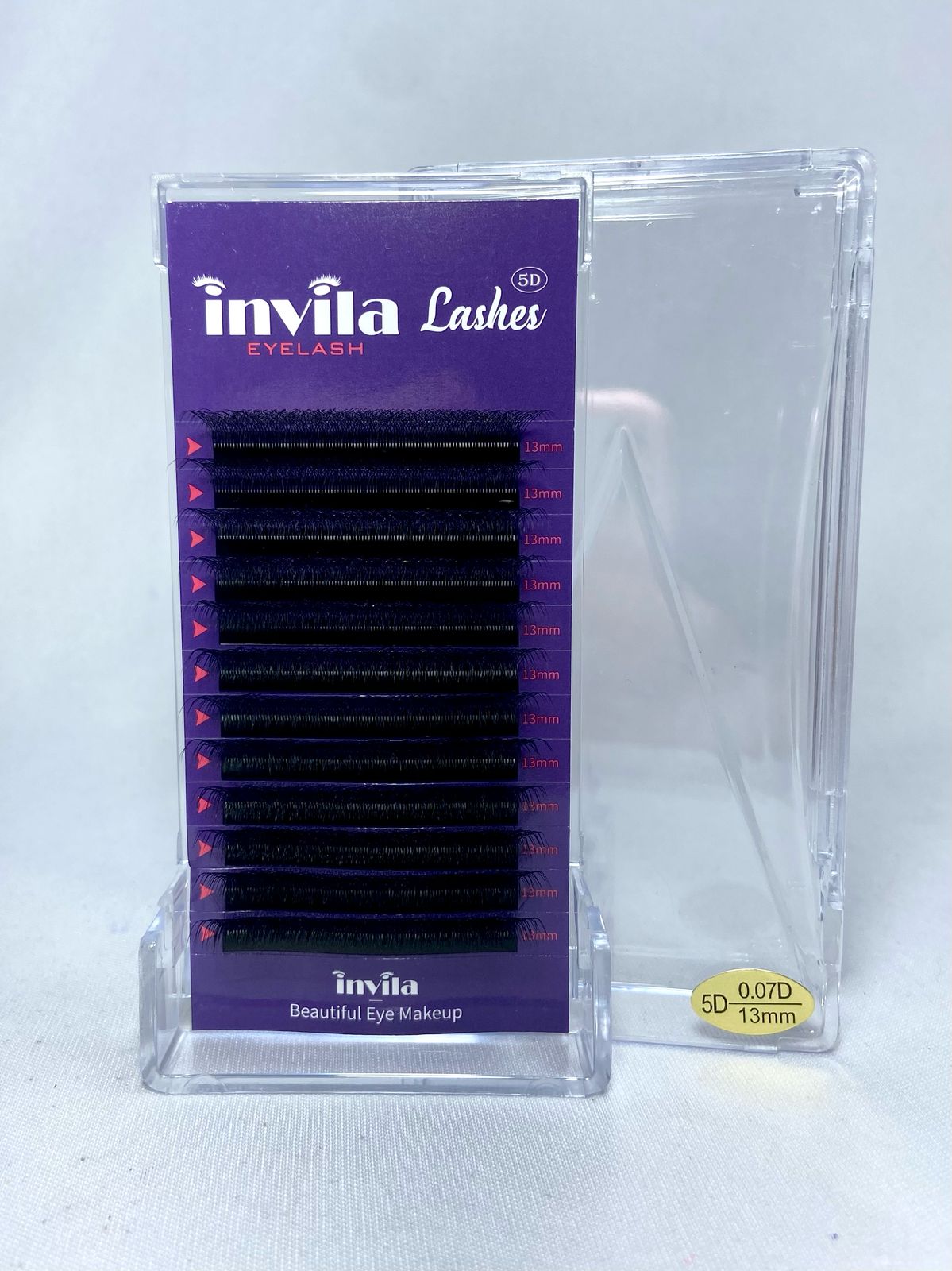 CÍLIOS 5D 0.07D INVILA- 13mm INVILA - Tudo para unhas em gel
