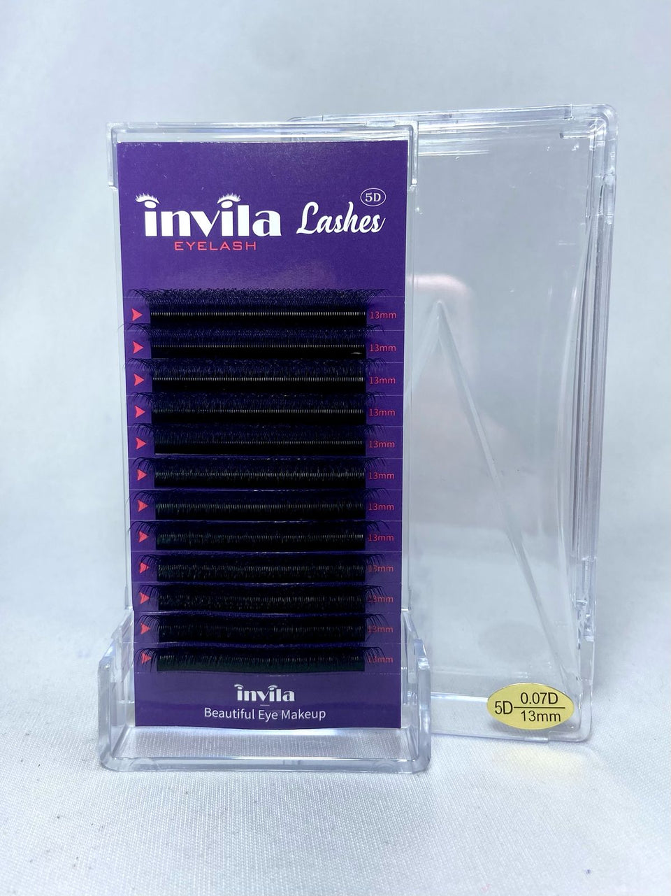 CÍLIOS 5D 0.07D INVILA- 13mm INVILA - Tudo para unhas em gel