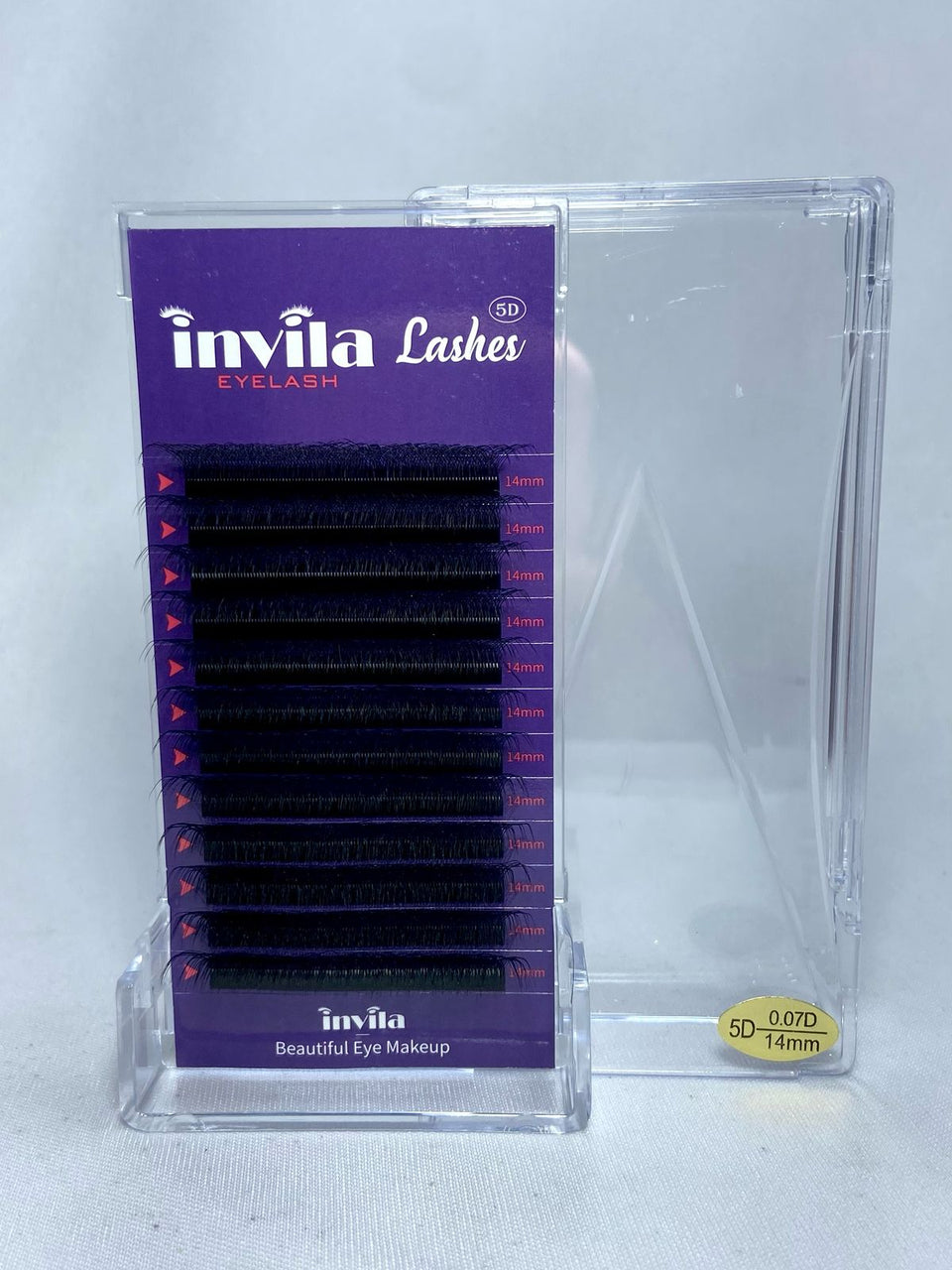 CÍLIOS 5D 0.07D INVILA- 14mm INVILA - Tudo para unhas em gel