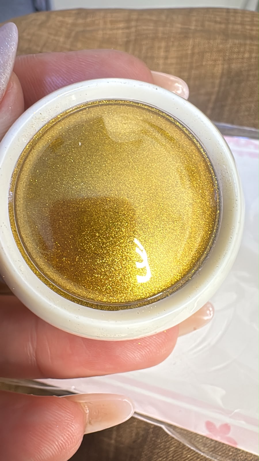 Po cromado dourado