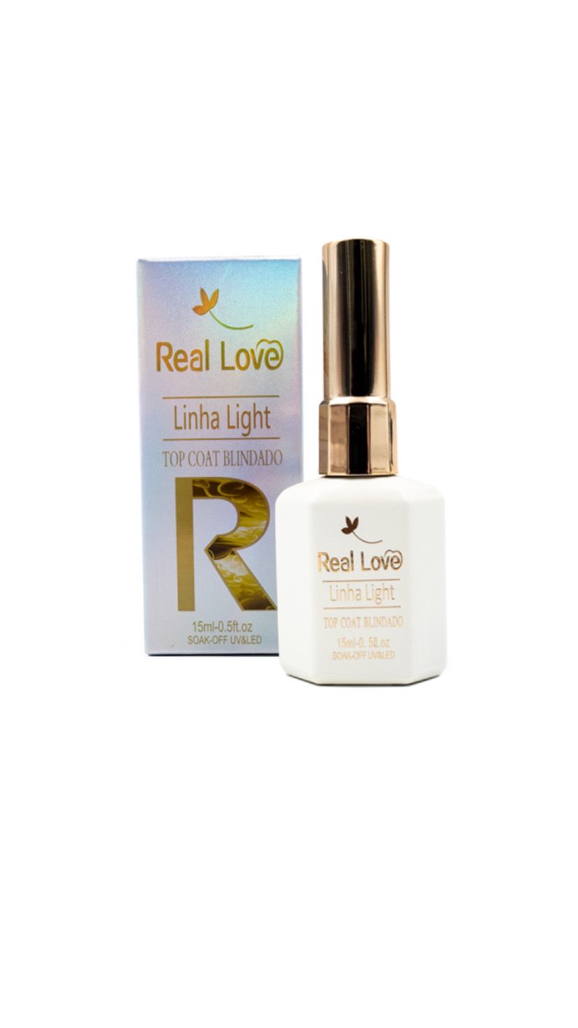 TOP COAT BLINDADO LINHA LIGHT REAL LOVE 15ml INVILA - Tudo para unhas em gel