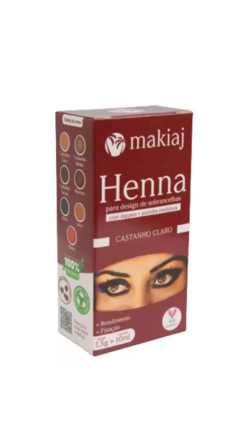 HENNA CASTANHO CLARO 1,5G  -MAKIAJ INVILA - Tudo para unhas em gel