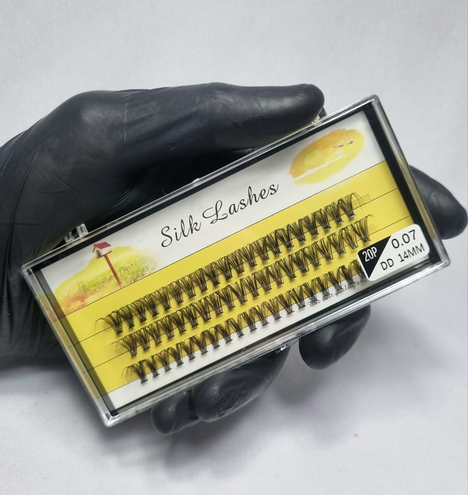 CÍLIOS TUFO SILK 20P 0.07DD- 14MM INVILA - Tudo para unhas em gel