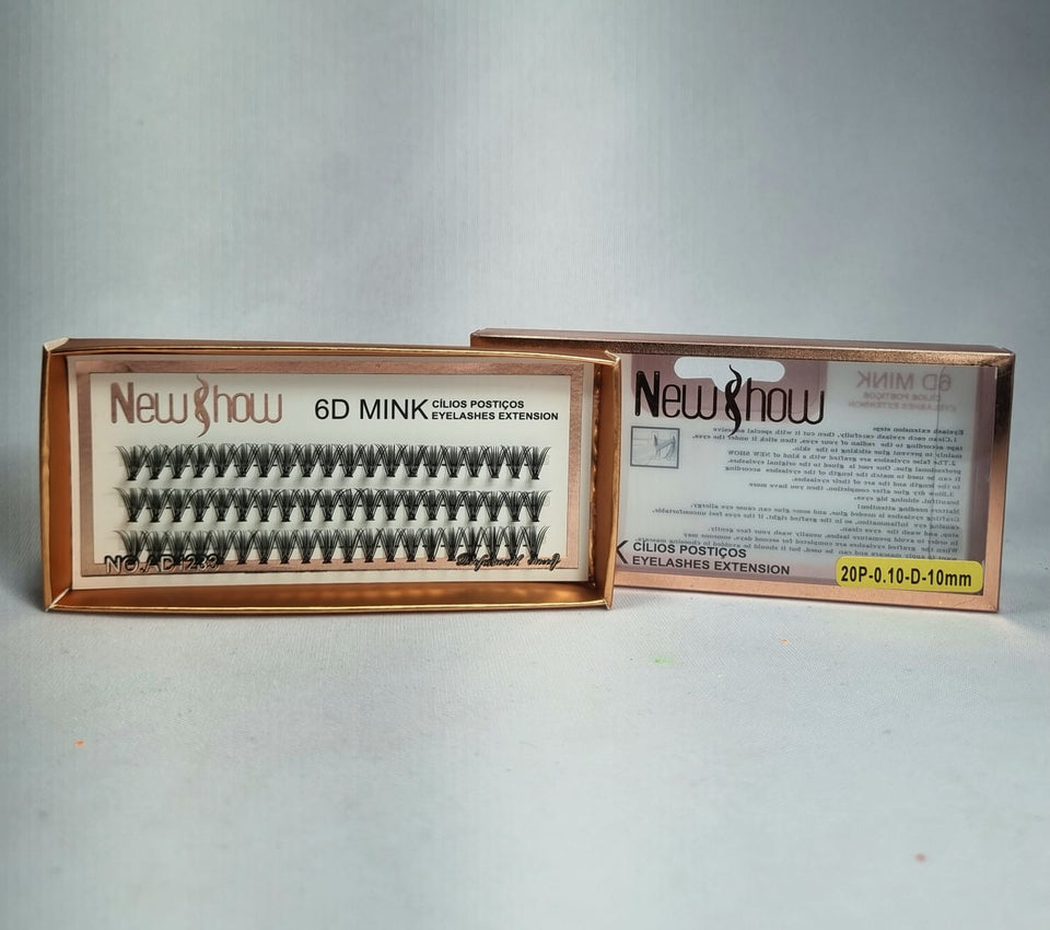 CILIOS NEW SHOW 6D MINK 20P 0.10D 10mm INVILA - Tudo para unhas em gel