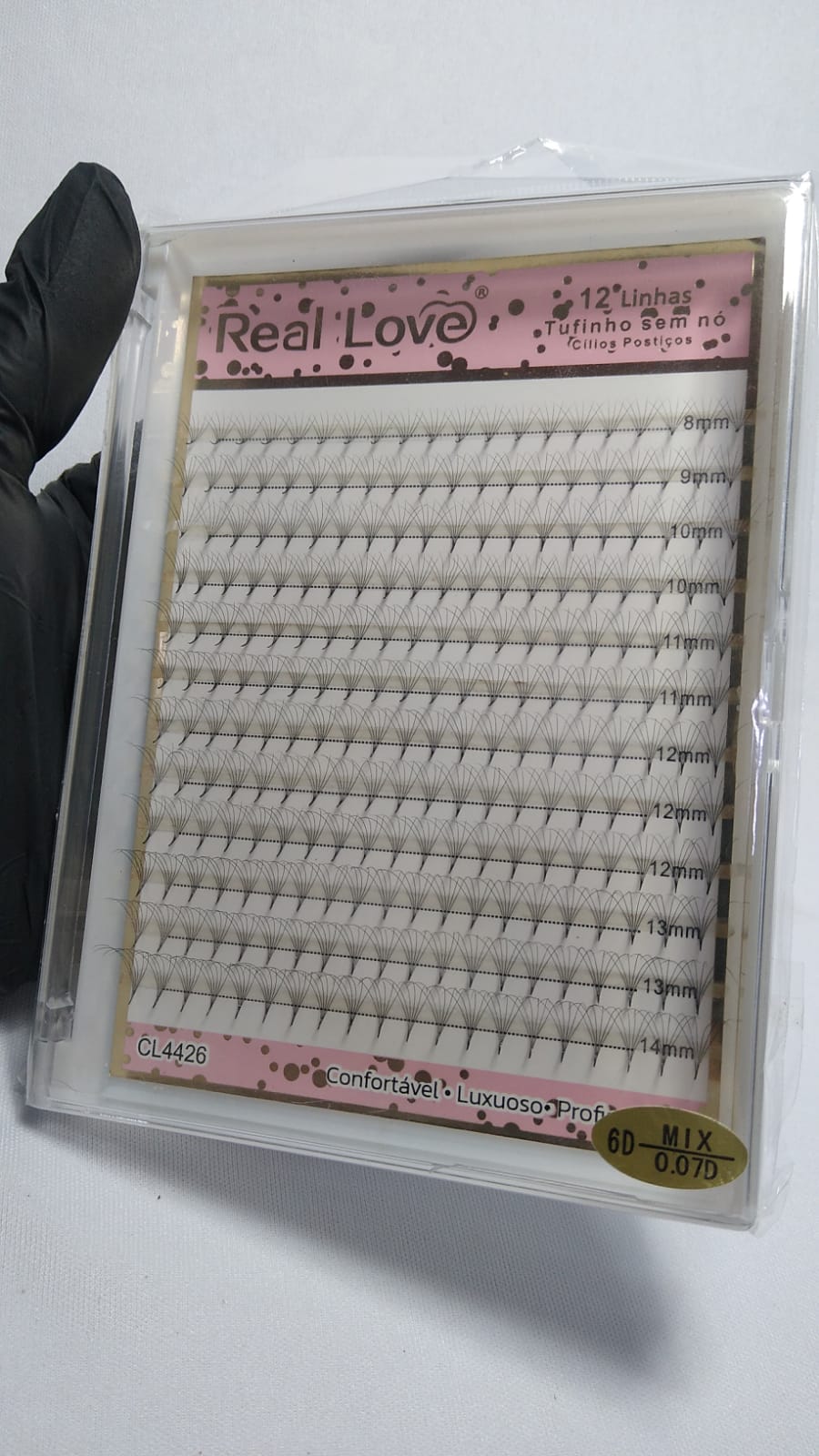 CILIOS TUFO REAL LOVE 6D 0.07D MIX 8-14mm INVILA - Tudo para unhas em gel