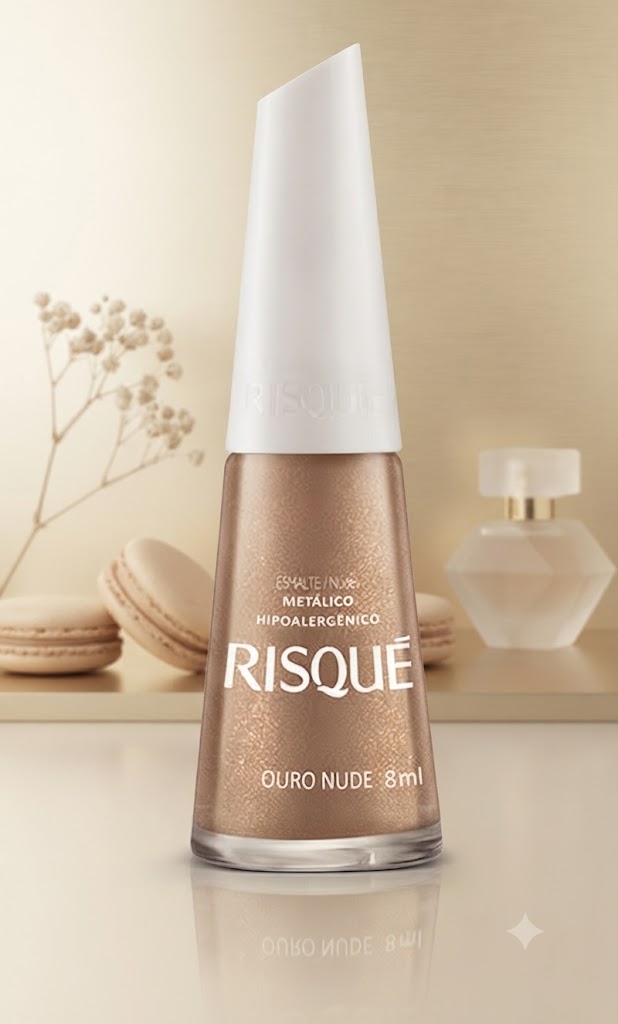 ESMALTE RISQUE 8ML OURO NUDE
